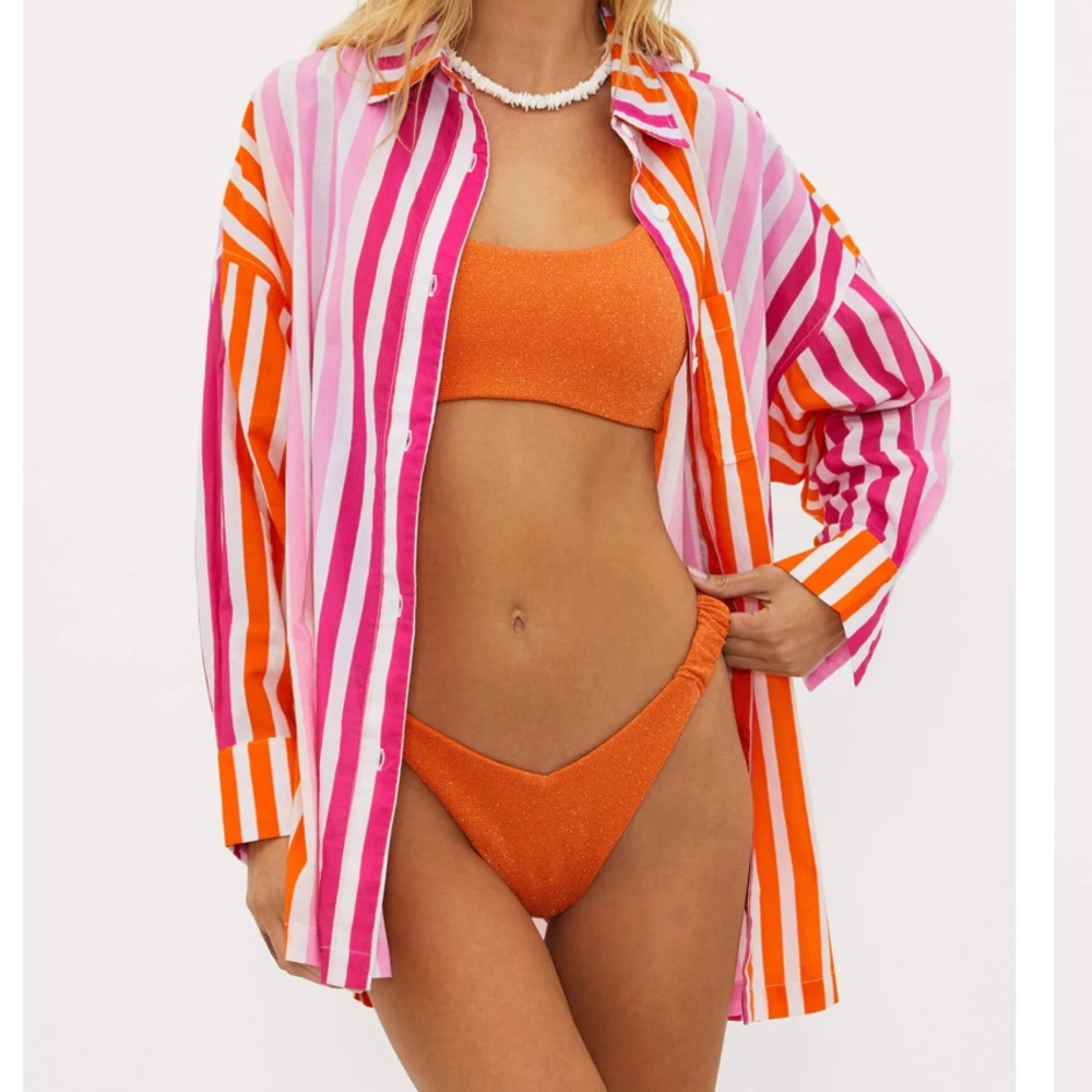 NWOT Beach Riot Alexa Top Sunset Stripes